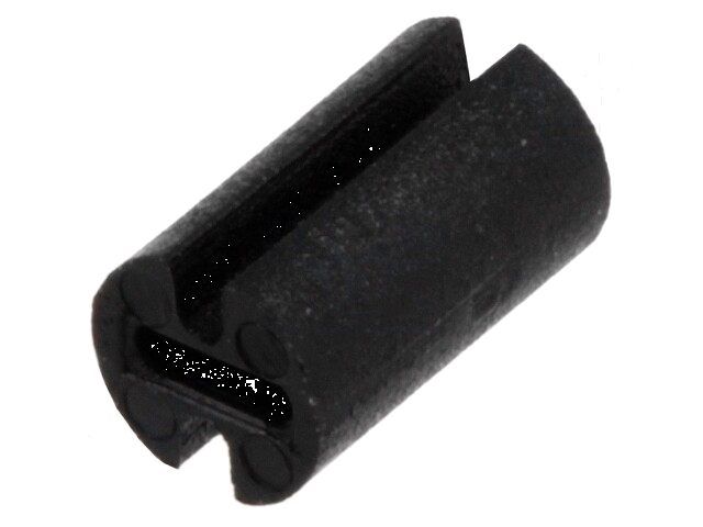 Afstandbus; LED; Øext: 4,5mm; ØLED: 3mm; L: 7,5mm; zwart; UL94V-2 Afstandbus; LED; Øext: 4,5mm; ØLED: 3mm; L: 7,5mm; zwart; UL94V-2